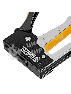 Степлер металлический Denzel скобы в комплекте, 2К рукоятка, тип 53, 6-10 мм