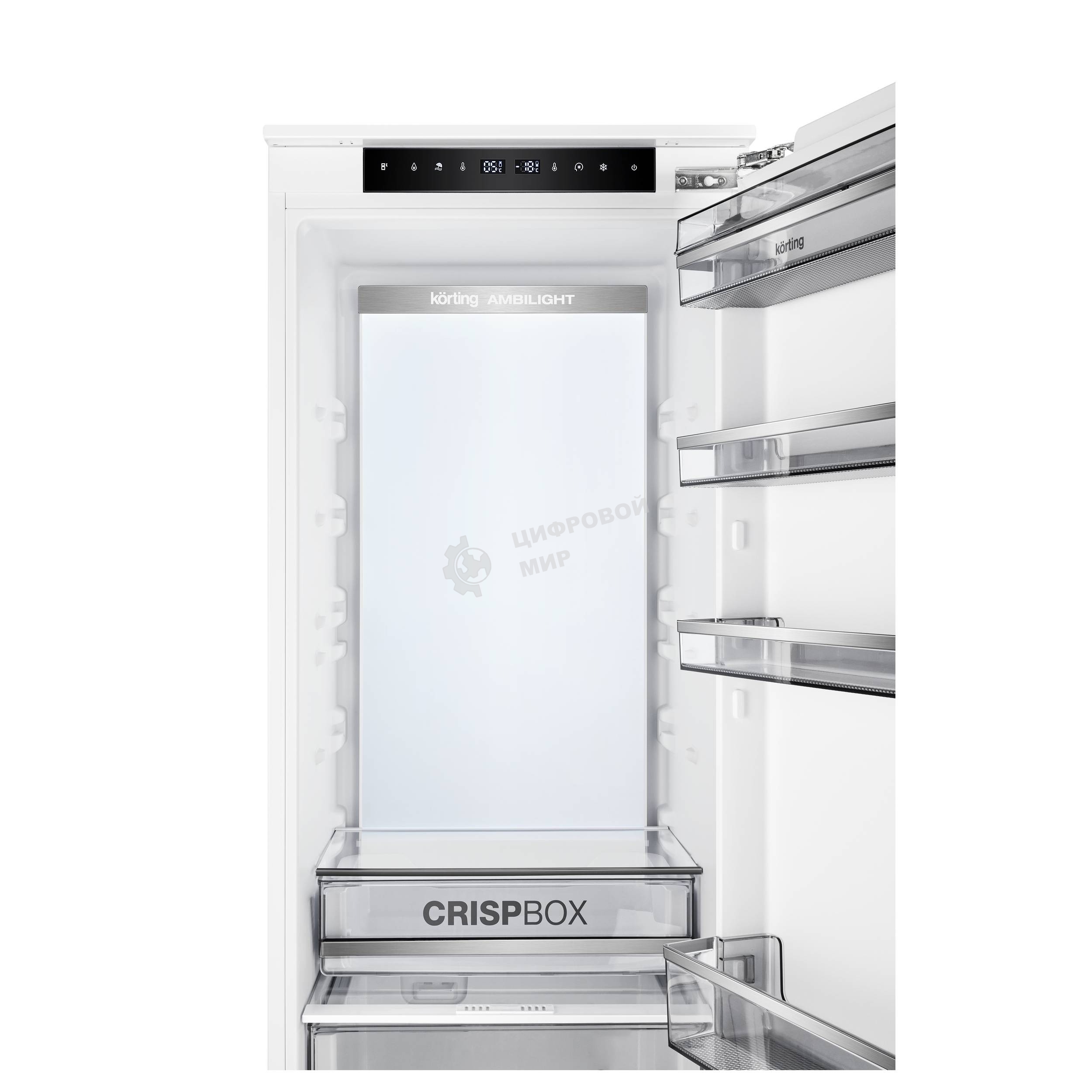Встраиваемый холодильник Korting KSI 19547 CFNFZ белый, двухкамерный, 200/67л, морозилка снизу, No Frost