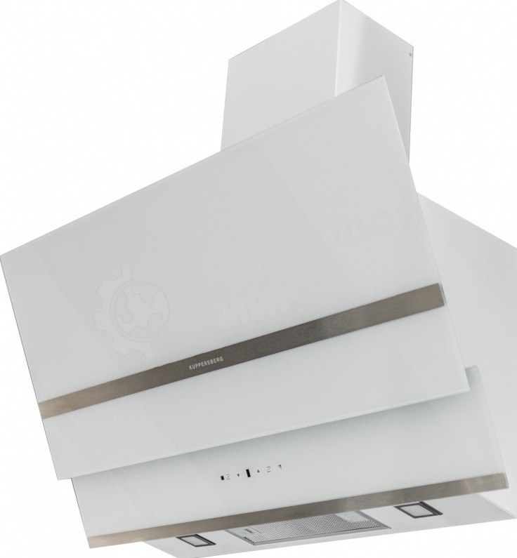 Вытяжка Kuppersberg F 930 W, ширина 90 см, отвод/рециркуляция, 600 м3/час, электронное сенсорное управление, таймер, 3 скорости, светодиодное освещение 2х2 Вт, металлические жироулавливающие фильтры, угольный фильтр KF-ES (опция), 42-58 дБ, система предуп