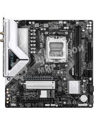 Материнская плата Gigabyte B840M EAGLE WIFI6, AM5, AMD B840, 4xDDR5, 4xSATA, 2xM.2, 1xPCIe 4.0 x16, 1xPCIe x1, 1xHDMI, 2xDP, 1x2.5Gb LAN, Wi-Fi 6, Bluetooth 5.3, 1xUSB-C 10Gbps, 1xUSB-A 10Gbps, 2xUSB-A 5Gbps, 4xUSB-A 2.0, 1xPS/2, 3x3.5 мм, 7.1, mATX