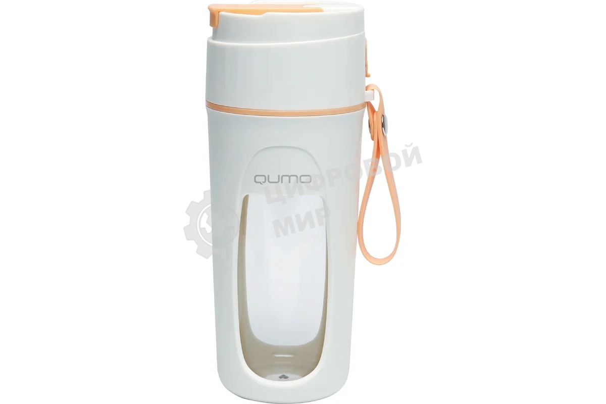 Блендер портативный QUMO Active Lifestyle оранжево-белый, 50 Вт, 1 скорость