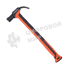 Молоток-гвоздодер Patriot NHF 450 L, кругл.боек 450 гр, 50-58 HRC, fiberglas+TPR рукоять, малый вес, компактный размер, антивибрацион.система, магнитный гвоздодержатель, покрытием PTFE (Teflon), 650 гр, 400 мм