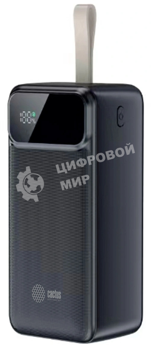 Портативный аккумулятор Cactus CS-PBFSND-40000 40000mAh 65W 3A черный