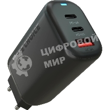 Сетевое зарядное устройство MORE CHOICE NC79a 1USB+2Type-C 3.0A PD 65W быстрая зарядка для Type-C 2м, черный