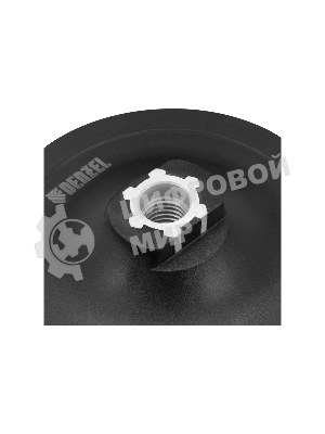 Тарелка опорная Denzel для дрели и УШМ с липучкой, 150 мм, стандартная, с адаптером c М14 на d8