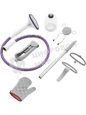 Отпариватель Kitfort KT-941 фиолетовый/белый, 1580 Вт, 38 г/мин, 1200 мл