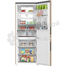 Холодильник Haier C4F744CGGU1 золотистый двухкамерный 303/136л морозилка снизу, No Frost