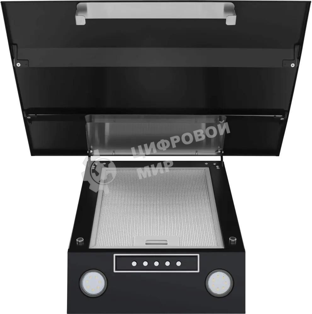 Вытяжка каминная Maunfeld Bridge 60 нержавеющая сталь/черное стекло, 60 см, 850 куб. м/ч, 51 дБ