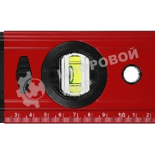 Уровень RGK U4080 пузырьковый 3глаз. магнит. красный