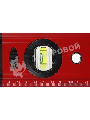 Уровень RGK U4080 пузырьковый 3глаз. магнит. красный