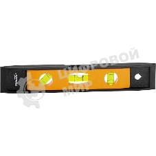 Уровень Sparta 225 мм, 3 глазка, магнитный, пластмассовый 