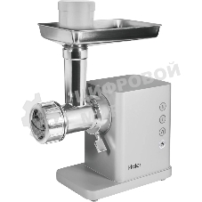 Мясорубка электрическая Haier HG-702 серебристый, 1900 Вт, 3.5 кг/мин, реверс, защита от перегрузки, насадки - 14