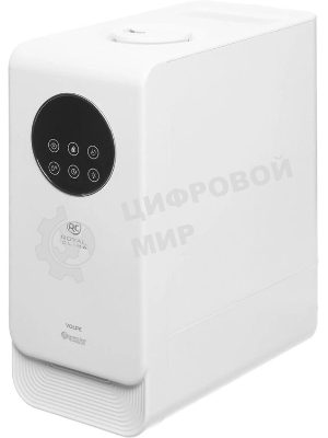 Увлажнитель воздуха Royal Clima VOLPE RUH-VP270/6.5E-WT белый, 30 м², 6.5 л, ультразвуковой, производительность 270 мл/ч, гигростат, ароматизация, управление по Wi-Fi (SmartLife), пульт ДУ