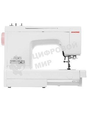 Швейная машина Janome HD1023 белый/розовый, электромеханическая, вертикальный качающийся, 25 операций, автоматическая петля