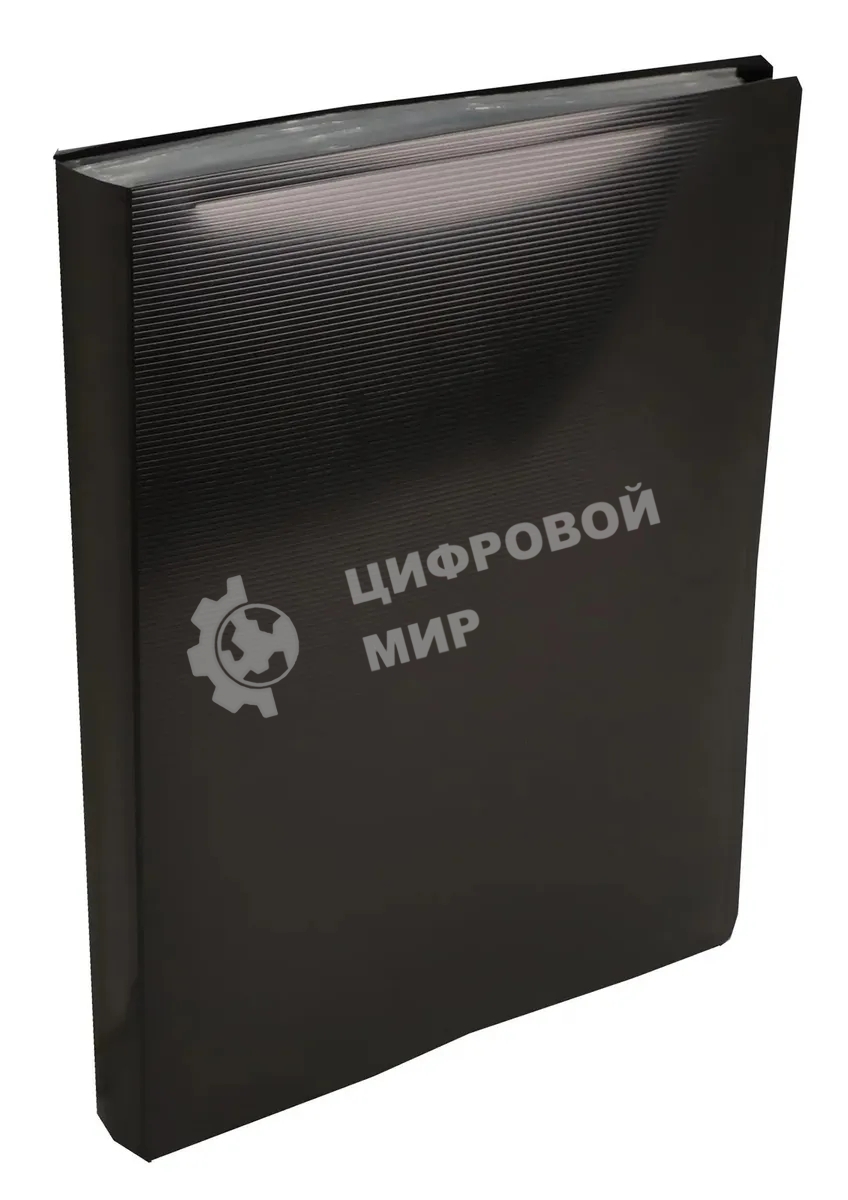 Папка с 100 прозрачными вкладками Бюрократ DeLuxe DLVBOX100BLCK A4, пластик, 0.7мм, черный в коробе