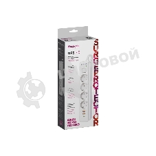 Удлинитель с сетевым фильтром Defender DFS 145, белый, 4розетки, USB+TypeC, 5 м.