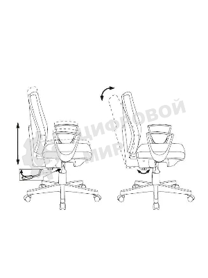 Кресло Бюрократ CH-W545 серый, ткань
