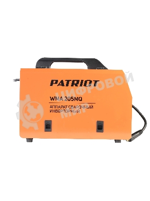 Полуавтомат сварочный инверторный PATRIOT WMA 205MQ MIG/MAG/MMA, полуавтоматическая сварка в среде газа (MIG/MAG) стальной и флюсовой проволокой 0.6/0.8 мм, сварка электродом (MMA) до 4мм, сварочный ток в режиме MIG: 40-200А; сварочный ток в режиме MMA: 40-200А; ПВ при макс. токе: 60%