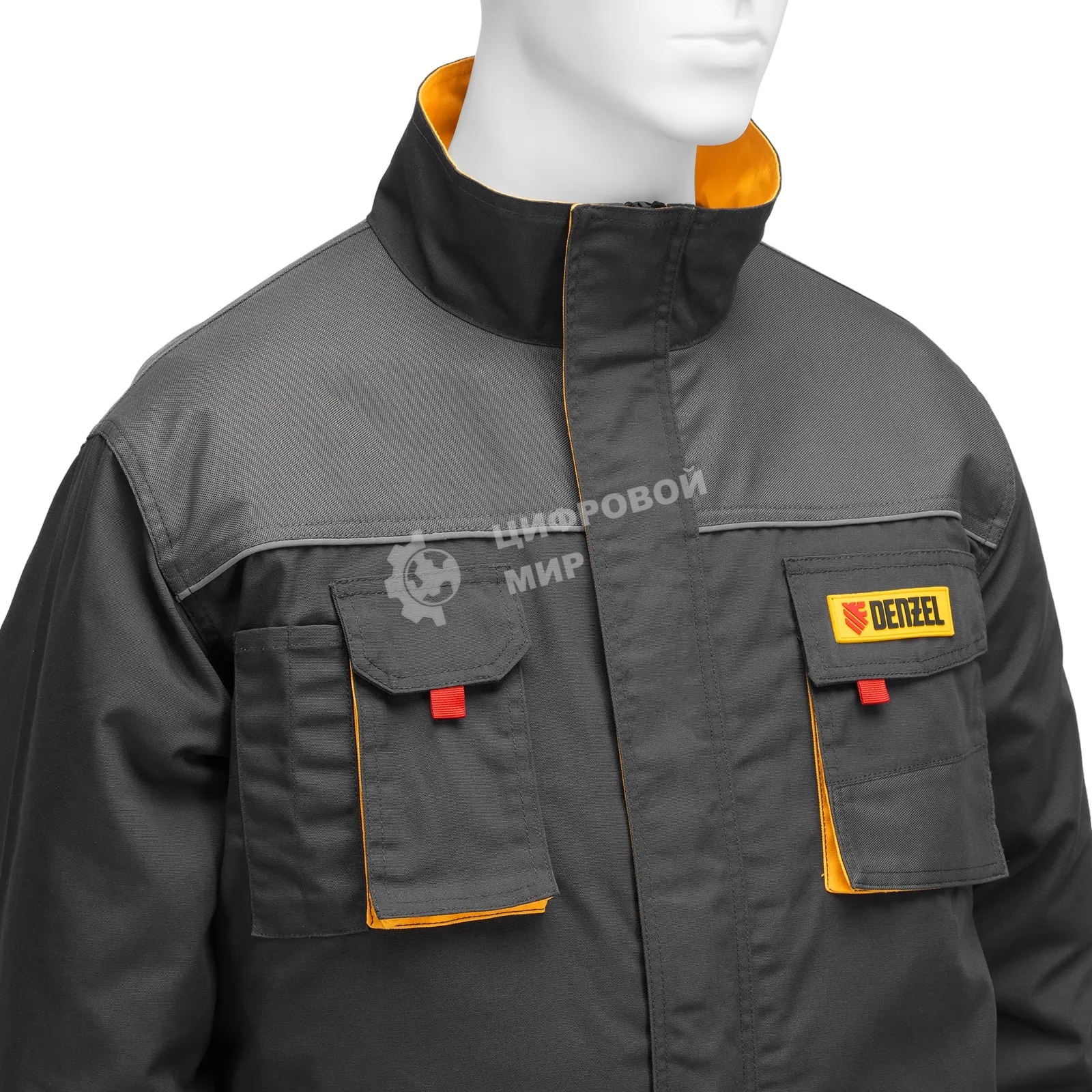 Куртка профессиональная рабочая Denzel 65% полиэстер 35% хлопок, XXXL