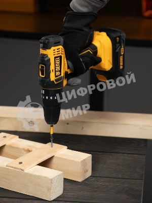 Дрель-шуруповерт Denzel CID-18-0, 18 В, 0 Ач, 30 Нм, щеточный, ударный