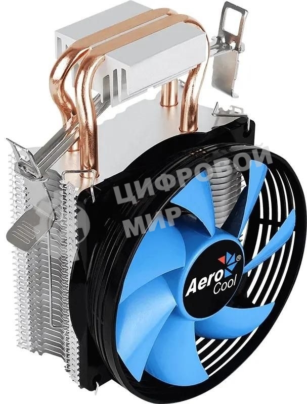 Кулер для процессора AeroCool/Formula Verkho 2 серебристый, 90 мм, алюминий/медь, 2000 об/мин, 25 дБ, 4 pin, 110 Вт, 125 мм
