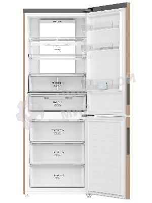 Холодильник Haier C4F744CGGU1 золотистый двухкамерный 303/136л морозилка снизу, No Frost