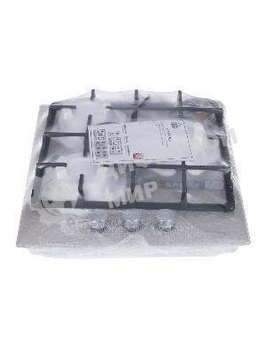 Газовая варочная панель Maunfeld EGHG.43.33CBG/G газ, ширина 45 см, 3 конфорки, WOK, чугунные решетки, газ-контроль, электроподжиг, бежевый