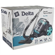 Пылесос DELTA DL-0852 черный/бирюзовый, 350/2200 Вт, уборка сухая, пылесборник контейнер, 4 л