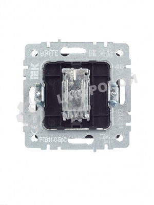 Розетка телевизионная оконечная IEK BRITE РТВ11-0-БрС сталь