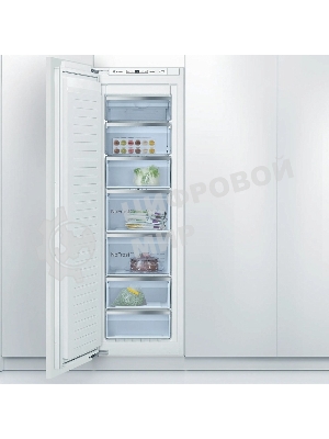 Встраиваемый морозильный шкаф Bosch GIN81AEF0U, белый, 212л, 5 ящиков