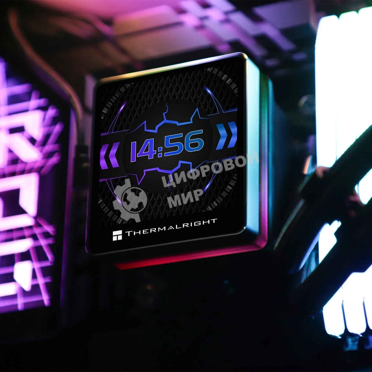 Водяное охлаждение для процессора Thermalright Grand Vision 360 (360mm, LED, Black, ARGB/Fans: 3x120mm, 80.45CFM, 29.4dBA, 2150RPM/Pump height 72.5mm, 6400RPM, Rad thickness 27mm/S: 1700, 1200, 1851, 115X, 2011, 2066, AM5, AM4)