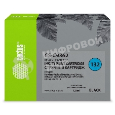 Картридж струйный Cactus CS-C9362 №132 черный (7 мл) для HP DJ 5443/D4163/DJ 6215/PS 2573/C3183/D5163/PSC 1513