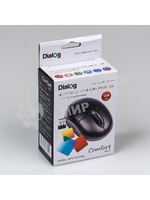Мышь беспроводная Dialog Comfort MROC-10U черный, 1200 dpi, радиоканал, USB, кнопки - 3