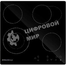 Электрическая варочная панель Maunfeld EVCE594SMDPBK, конфорок: 4 шт., стеклокерамика, независимая, черный