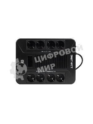 Источник бесперебойного питания SMARTWATT UPS SAFE PRO LCD 600 Line-interactive 600VA/360W Brick (Euro x8, USB, RJ11/RJ45 protection, LCD, 275x210x9
