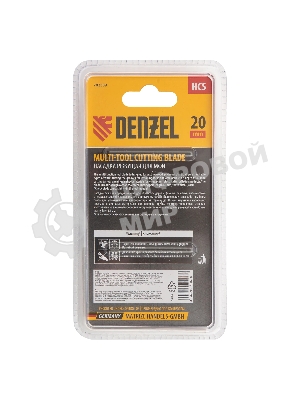 Насадка для МФИ Denzel режущая пазовая прямая, HCS, по дереву, 20 х 1,4 мм, мелкий зуб