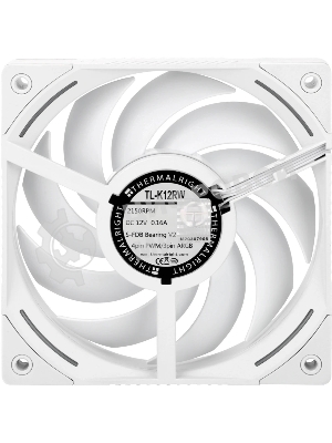 Кулер для корпуса Thermalright TL-K12RW Reverse (120x120x25mm, 4-pin PWM, ARGB, 69CFM, 27dBA, 2150RPM, White)