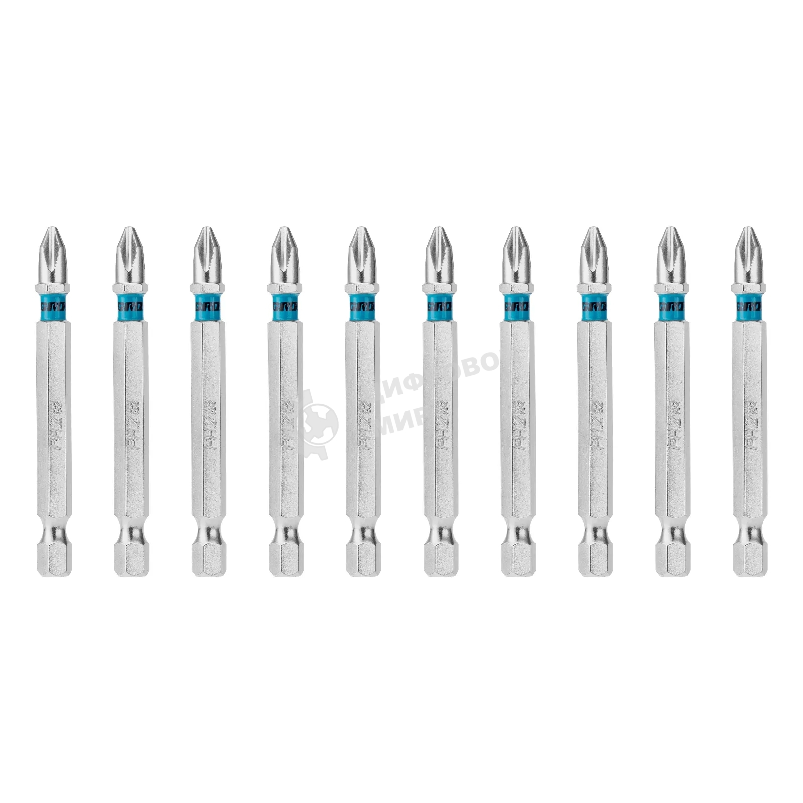 Бита Gross PH2х70мм, сталь S2, шестигр., 10 шт.