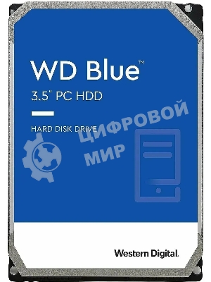 Жесткий диск WD SATA-III 2Tb WD20EARZ Desktop Blue (5400rpm) 64Mb 3.5