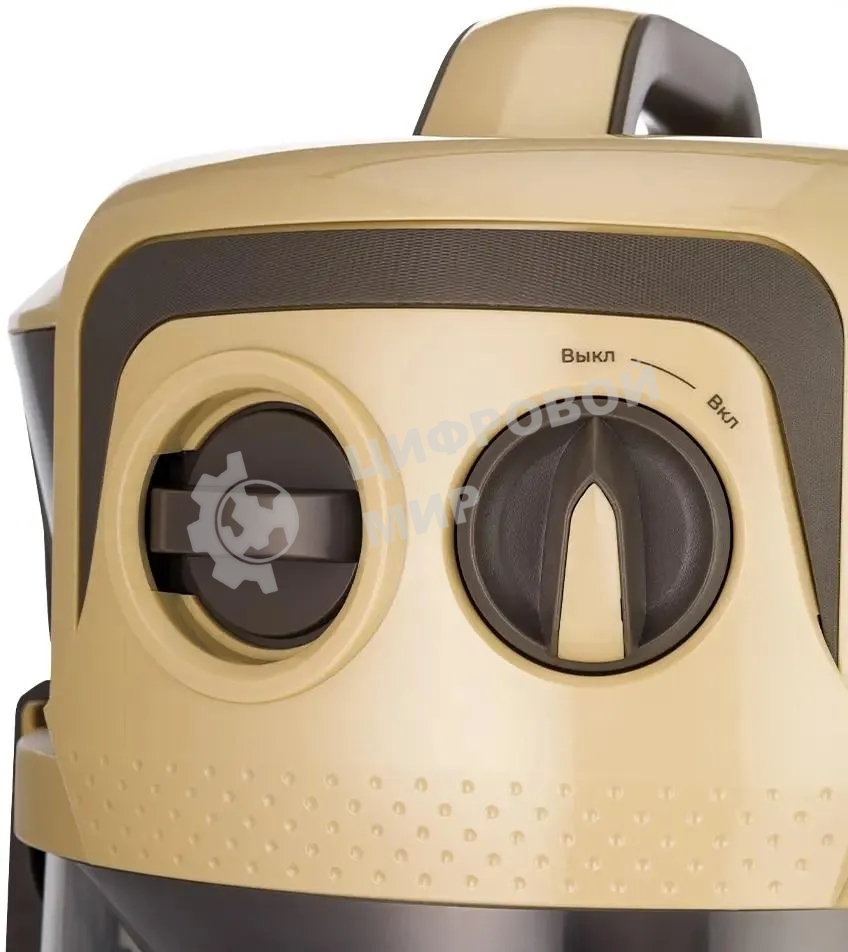 Пылесос Kitfort КТ-5192 золотистый/черный, 1000 Вт, уборка сухая/сбор жидкости, пылесборник контейнер/аквафильтр, 15 л