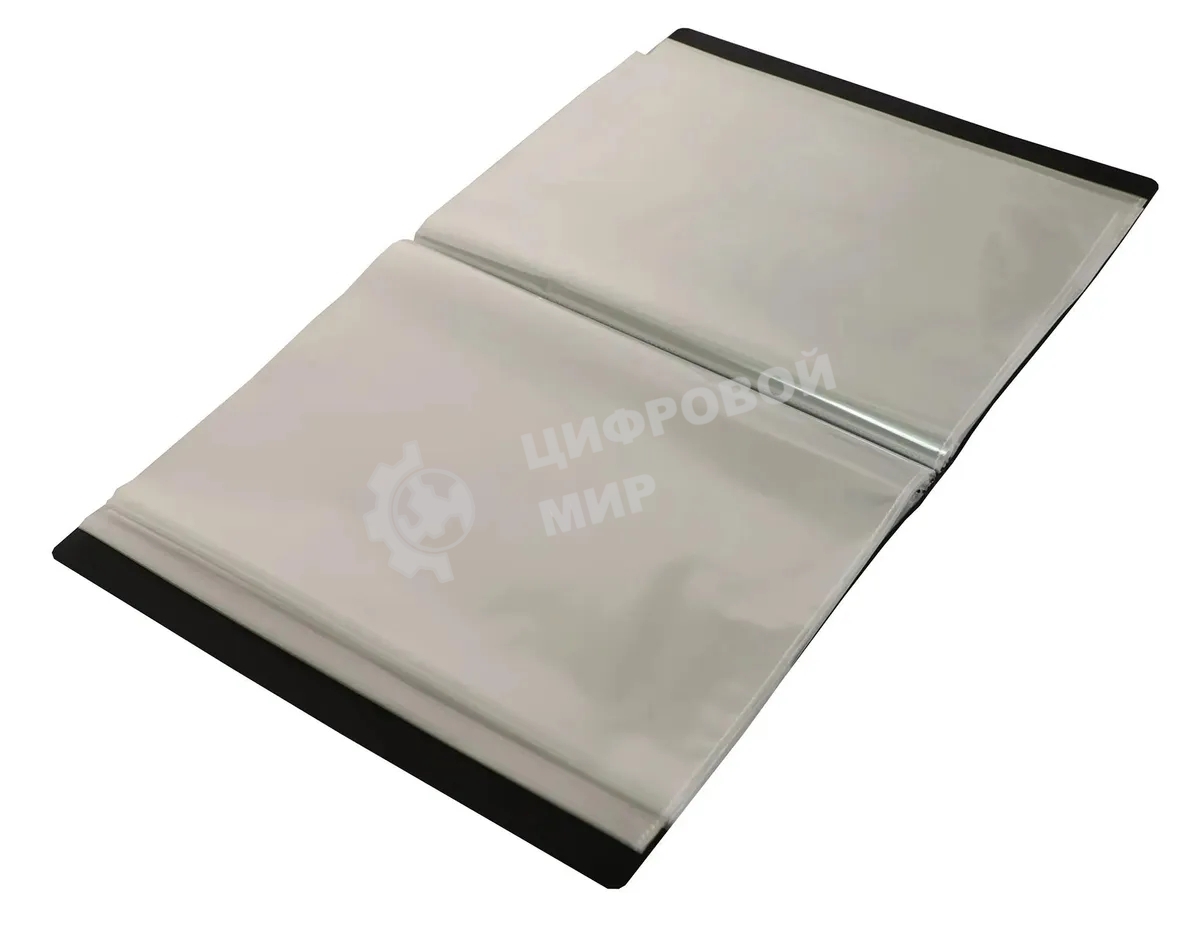 Папка с 100 прозрачными вкладками Бюрократ DeLuxe DLVBOX100MILK A4, пластик, 0.7мм, молочный в коробе