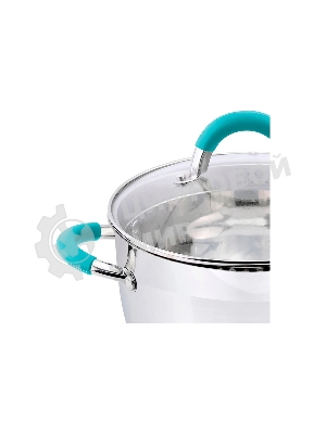 Кастрюля MALLONY BRAVO нержавеющая сталь, со стеклянной крышкой, 2,9 л, d-18