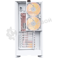 Компьютерный корпус Montech HS01 PRO белый без БП ATX 5x120мм 2xUSB 3.0 1xUSB3.1 audio