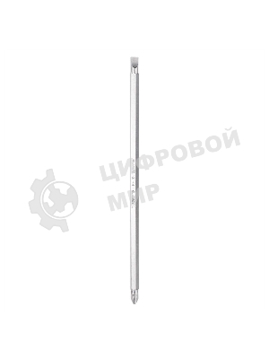 Двухсторонняя отвертка Deli DL626150S PH2+SL6x150 мм Спецификация продукта.: 6/PH2x150мм. Материал хвостовика: Cr-V. Длина: 260 мм. Длина: 150 мм. Диаметр хвостовика: 6,3 мм.