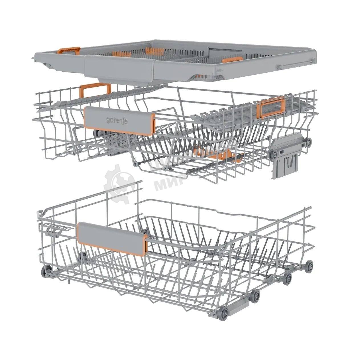 Посудомоечная машина встраиваемая Gorenje GV673B65 16 комплектов, 3 корзины, инверторный мотор, отсрочка старта, Wi-Fi управление, сенсорное управление, полный AquaStop, сенсор уровня воды, энергоэффективность А+++, уровень шума 42 дБ, белый