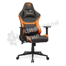 Кресло Cougar Armor One V2 чёрный, экокожа, 120 кг, регулируемые подлокотники, механизм качания
