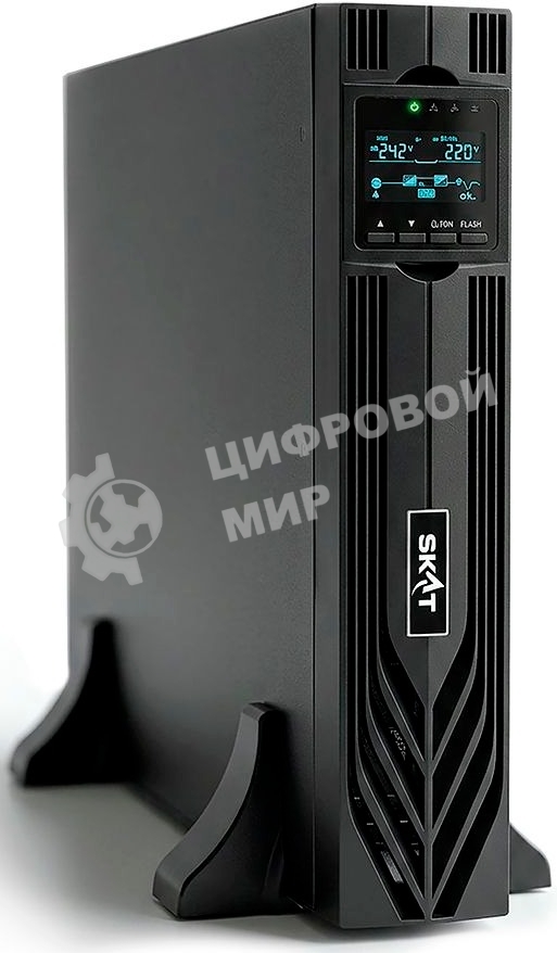 Источник бесперебойного питания Бастион SKAT-UPS 3000-RACK-ON-6X9-E P3 / 3000 ВА / 3000 Вт / 8 x IEC 320 C13, 1 x IEC 320 С19