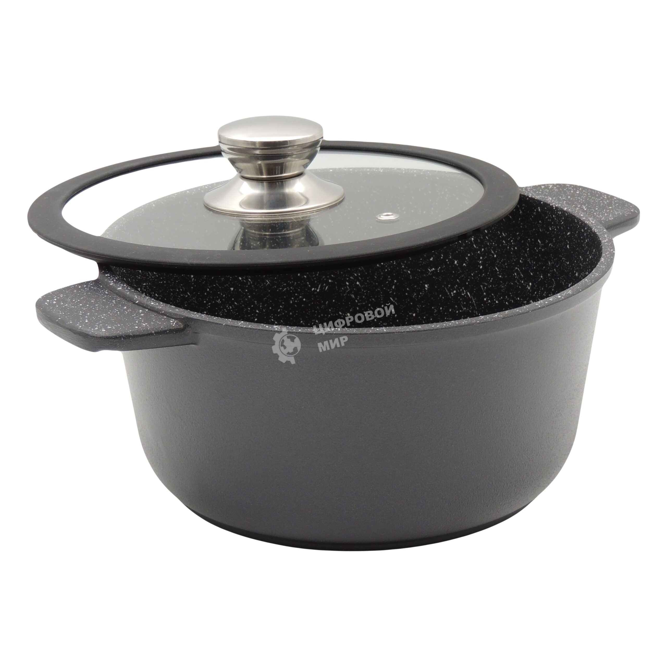 Кастрюля универсальная Victoria D08 2,0G АЛА 2,0 л со стеклянной крышкой