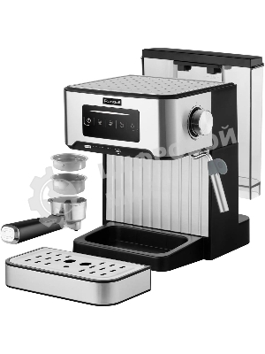 Кофеварка рожковая Rondell RDE-1106 серебристый, исп. кофе - молотый, 1.6 л, 850 Вт, 20 бар