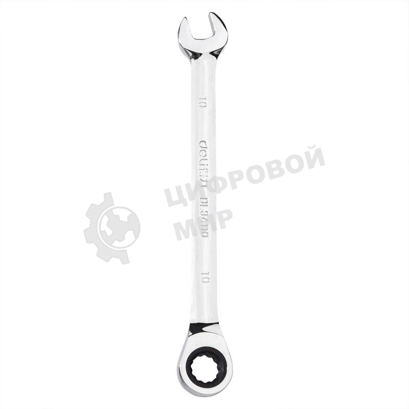 Набор комбинированных ключей с трещоткой 8 шт Deli DL140108T Спецификация: 8,10,12,13,14,15,17,19мм. Сталь 40 Cr. Трещетка 50BV30 72Т.